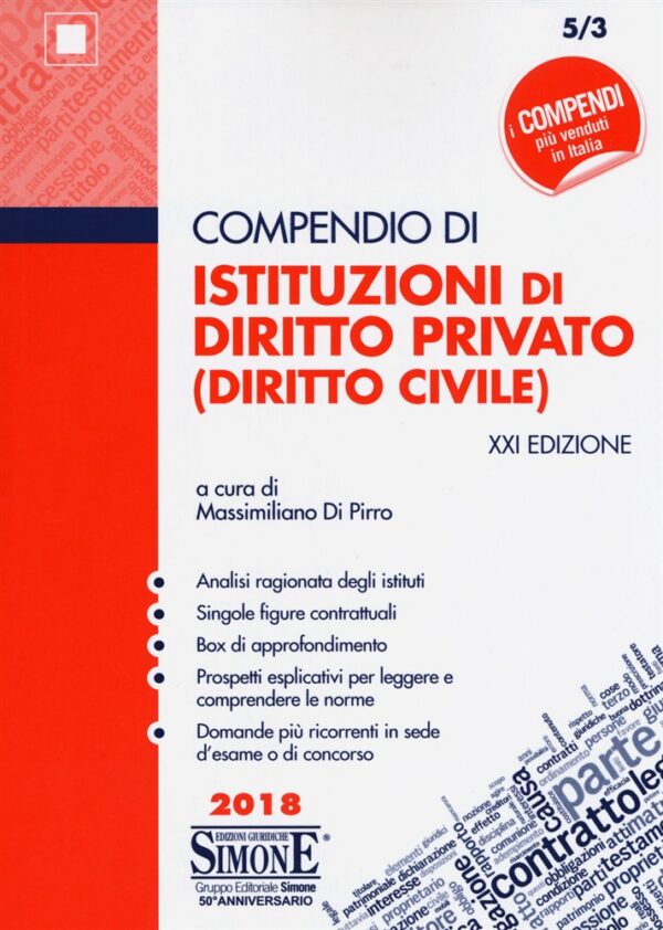 Compendio di Istituzioni di Diritto Privato (Diritto Civile) 5/3 - XXI Edizione